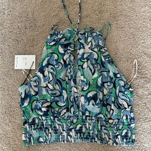Japna Multicolored Cropped Tank, Size Large, NWT
